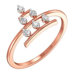 Joyalukkas 18k (750) Purity Rose Gold Radiant Triangle Diamond Ring-image-54