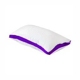 Siroki Bond Purple & White Polyester Breathable Rectangular Sleep Pillow-25