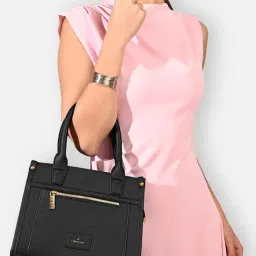 LAVIE LUXE Black Medium Satchel-image-61