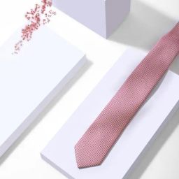 Louis Philippe Pink Embroidered Tie-image-50