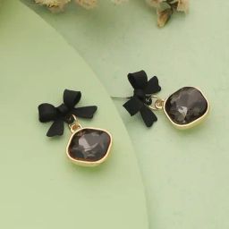 Aatmana Gold-Plated Contemporary Drop Earrings for Women & Girls-2