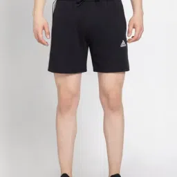 Adidas Black Regular Fit Striped Shorts-picture-43