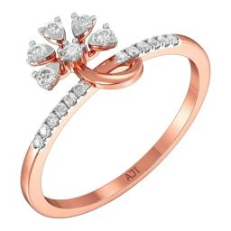 Joyalukkas 18k (750) Purity Rose Gold Whimsical Bloom Diamond Ring-image-42