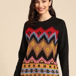 Sangria Women Black Sweatshirt-image-48