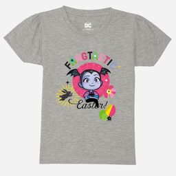 YK Disney Girls Graphic Printed Puff Sleeves Pure Cotton T-shirt-image-59