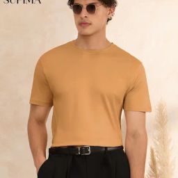 The Souled Store Beige Cotton Regular Fit T-Shirt-picture-14