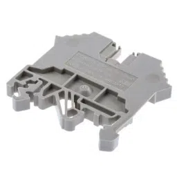 RS PRO Feed Through Terminal Block Grey Single-Level Screw Termination, 8725603-11