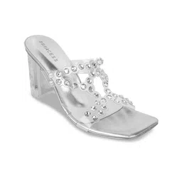 Metro Embellished Open Toe Block Heels-7
