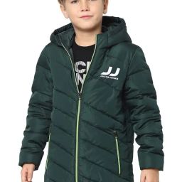 Jack & Jones Junior Green Logo Full Sleeves Jacket-image-92