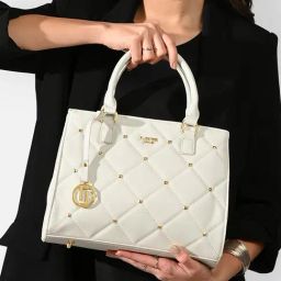 LAVIE LUXE Off White Embellished Medium Satchel-image-74