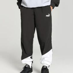 Puma Black Regular Fit Colour Block Sports Joggers-image-72