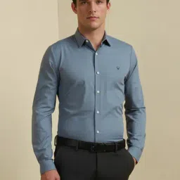 Allen Solly Blue Slim Fit Shirt-image-16