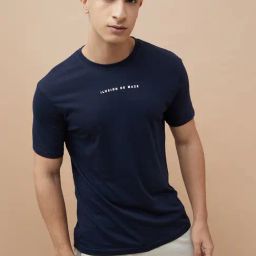 Fame Forever By Lifestyle Navy Cotton Regular Fit Printed T-Shirt-image-20