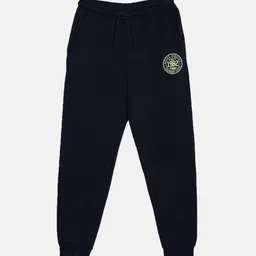 3PIN Boys Navy Blue Solid Cotton Joggers-image-89