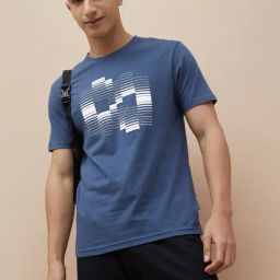 Fame Forever By Lifestyle Dark Blue Cotton Regular Fit Printed T-Shirt-image-50