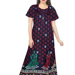 AAKARSHANA CREATION Women Printed Cotton Nightdress-picture-25