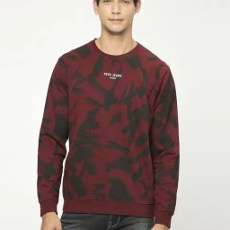 Pepe Jeans Burgundy Red Cotton Regular Fit Printed Sweatshirt-picture-46