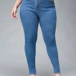 Miss Chase A+ Blue Plain High-Rise Jeans-image-34