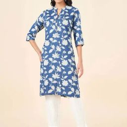 Rangmanch by Pantaloons Blue Floral Printed Kurta-32