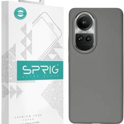Sprig Liquid Silicone Back Cover for Oppo Reno10 Pro 5G (Grey)-image-67