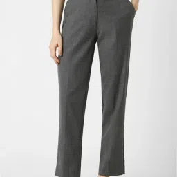 Van Heusen Grey Regular Fit Mid Rise Trousers-picture-29