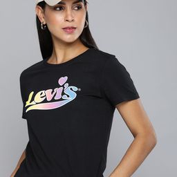 Levis Brand Logo Printed Pure Cotton Casual T-shirt-image-83