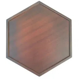 Crayton Grey & Brown Teak Wood Serving Tray - Set of 1 image 4