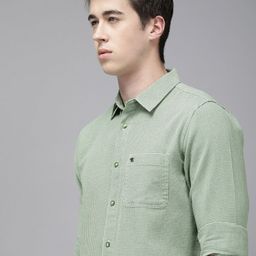 THE BEAR HOUSE Men Slim Fit Opaque Houndstooth Checked Pure Cotton Casual Shirt-picture-0