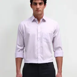 Arrow Lavender Cotton Regular Fit Checks Shirt-picture-48