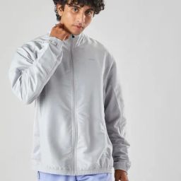 Domyos By Decathlon Pale Grey Slim Fit Sports Jacket-image-54