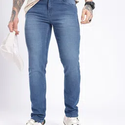 glitchez Men Slim Fit Light Fade Stretchable Jeans-picture-22