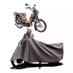 Auto Pearl Two Wheeler Cover with Bag for TVS XL 100, Silver-image-62