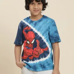 Kidsville Spiderman Printed Multicolor Relaxed Fit T-Shirt For Boys-image-39