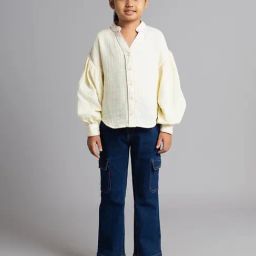 Ed-A-Mamma Girls Yellow Cotton  Top-image-76