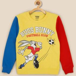 Kidsville Boys Yellow Character Based Full Sleeves Sweatshirt-image-45