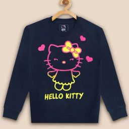 Kidsville Girls Navy Blue Character Based Full Sleeves Sweatshirt-image-18