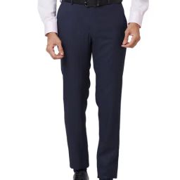 Raymond Blue Slim Fit Trousers-image-35