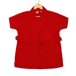 Creeva Red Micro Terry 120 GSM Melodious Kids Bathrobe 0-1 Yrs-image-5