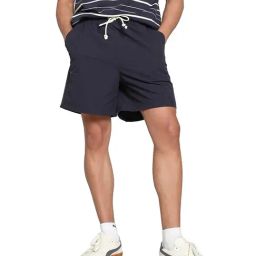 Puma Mmq Blue Relaxed Fit Solid Shorts-image-46