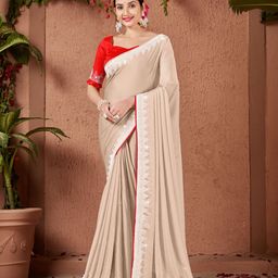 PAYAL CREATION Beads and Stones Pure Georgette Saree-image-15