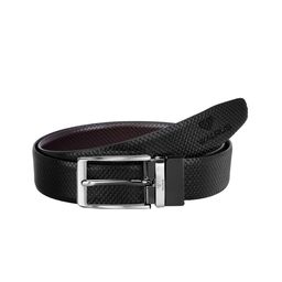 Walrus Men Black & Brown Reversible Textured Leather Formal Belt-image-63