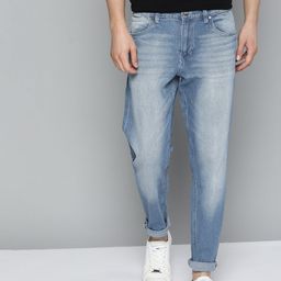 Mast & Harbour Men Blue Carrot Light Fade Stretchable Jeans-image-25