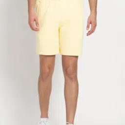 Adidas Originals Yellow Cotton Regular Fit Shorts-image-69