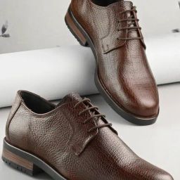 Carlo Romano Men's Tan Derby Shoes-image-39