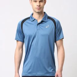 Asics Azure Blue Regular Fit Sports Polo T-Shirt-image-16