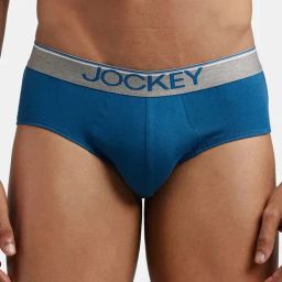 Jockey 8037 Seaport Blue Super Combed Cotton Briefs with Ultrasoft Waistband-image-81