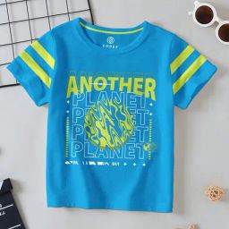 Codez Kids Blue Printed T-Shirt-image-27