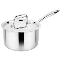 Prabha Stainless Steel Silver Prima Saucepan with Lid- 18cm, 2.6L-image-69