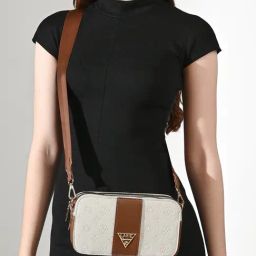 Lavie White Color Block Sling Handbag-17