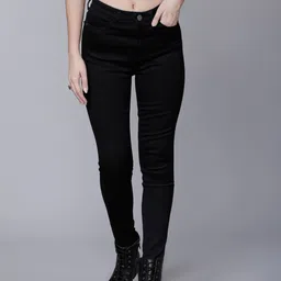 basics by tokyo talkies Tokyo Talkies Women Black Super Skinny Fit Mid-Rise Clean Look Stretchable Jeans-picture-8